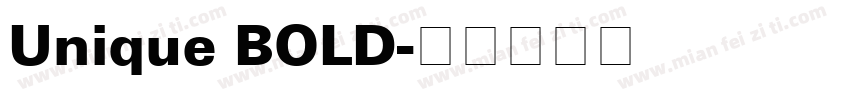Unique BOLD字体转换